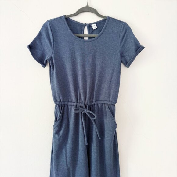 Old Navy Waist-Defined French Terry Heather Blue jumpsuit — Women's XS - Picture 7 of 8